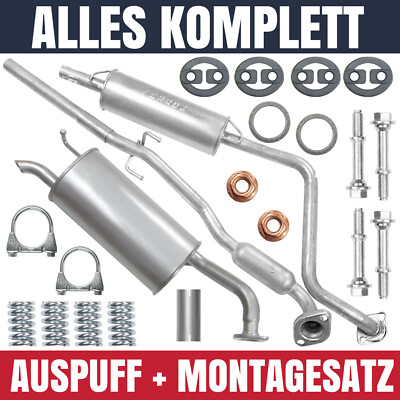 Polmo Auspuff Schalldämpferset Für Toyota Avensis T22 1997-2000