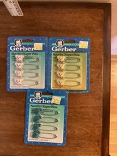 Gerber Novelty Diaper Pins Vintage 1991 NIP Lot Of 3 Bears Turtle