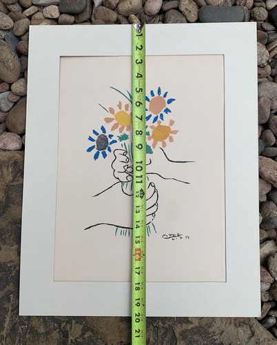 Picasso Lithograph Print. Vintage. Bouquet Friendship Flowers - Picture 2 of 10