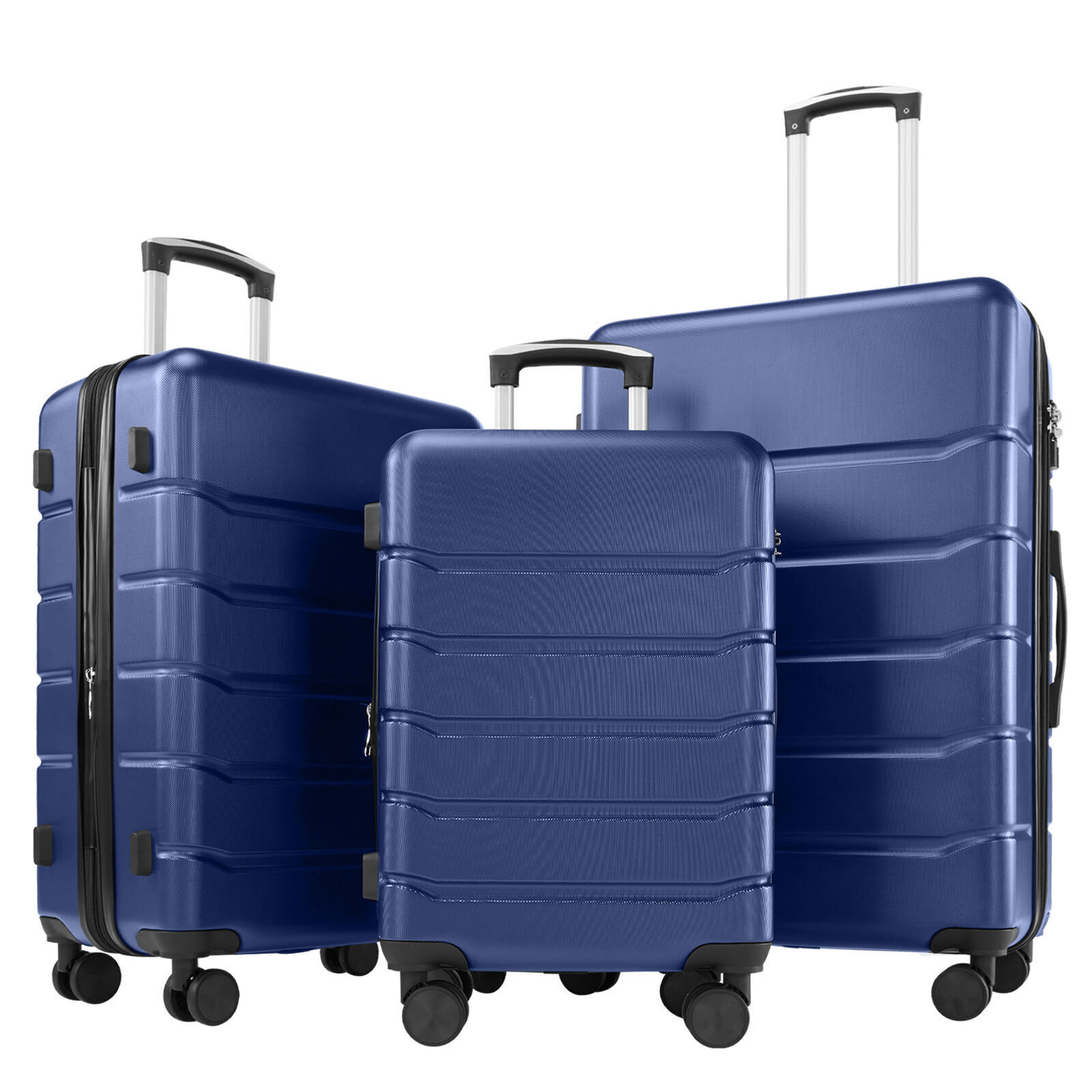 Hard Side Suitcase Carry-On Spinner Luggage with TSA Lock Spinner Wheels,3 Size