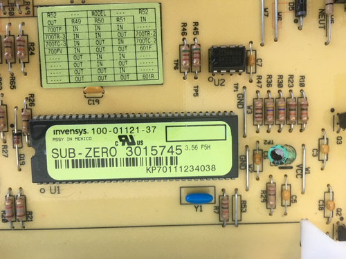 Sub Zero Refrigerator Control Board M# 736TC/I-3 P# 3015745 7014033 - Picture 2 of 4