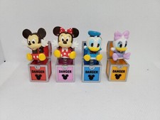 Disney Mini Jack In The Box Figure Figurine Rare Mickey Mouse Donald Minnie
