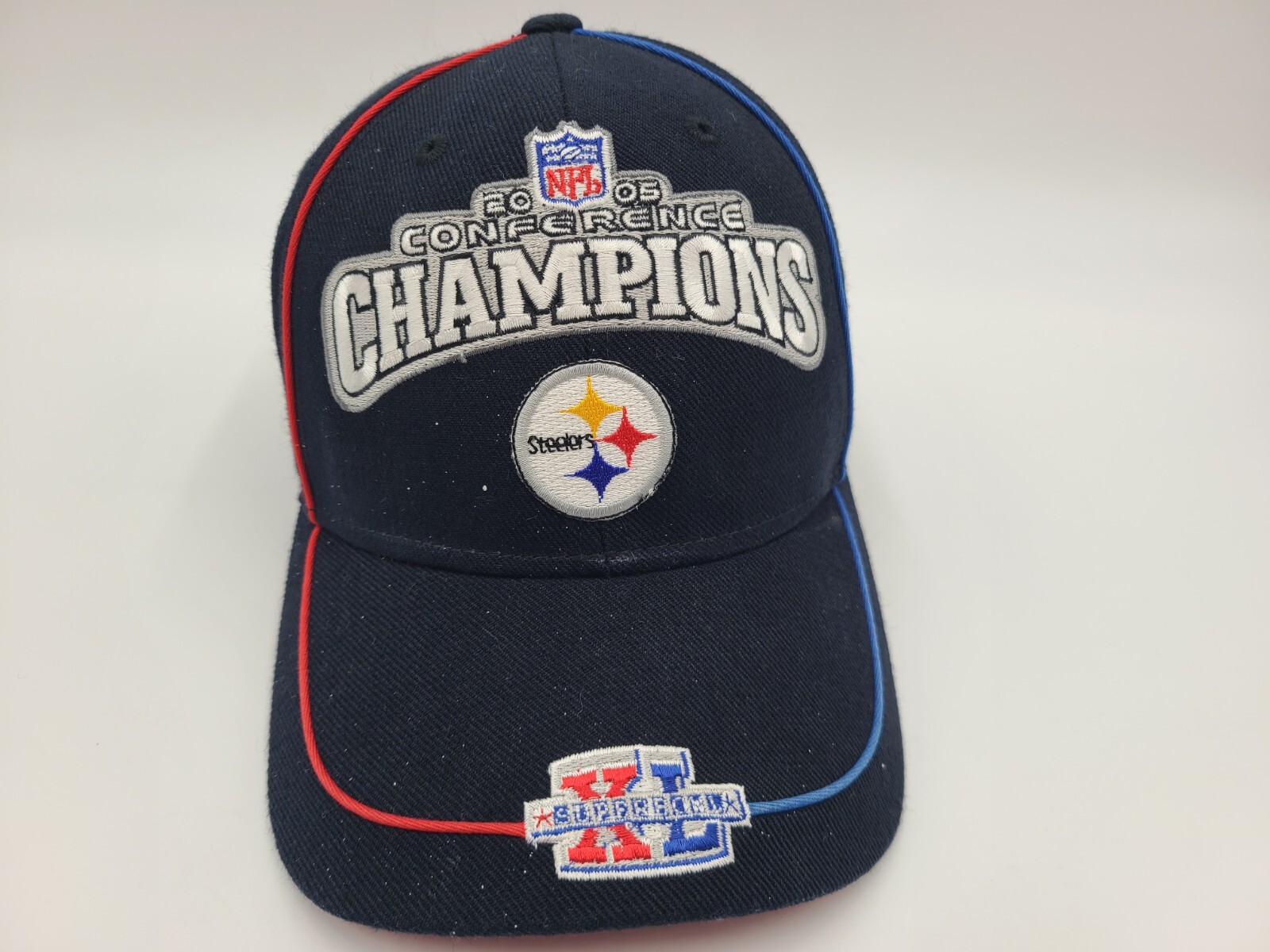 Pittsburgh Steelers 2005 Conference Champions Super Bowl XL Distressed Hat Cap
