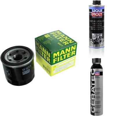 MANN-FILTER ÖLFILTER W 67/1 + LIQUI MOLY Cera Tec 3721 + Motorspülung 2427