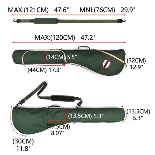TOURBON Training Golf Club Bag Sunday Travel Padded Strap Lightweight Case in US - Picture 2 of 24