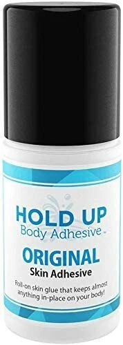 HOLD UP BODY ADHESIVE Panty hose glue socks Butt Glue Roll On It Stays - 2 Ounce