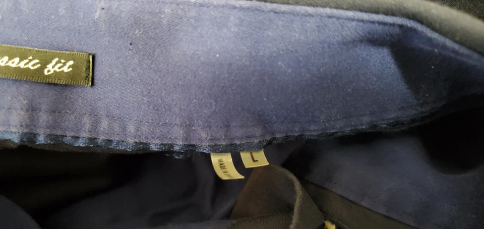 Bugatchi Uomo Men’s Dress Shirt L Blue Black Solid Long Sleeve Button Up - Image 4 of 4