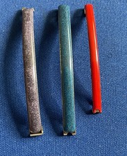 x3 Vintage French  Style Barrettes Enamel 1970s Hair Clips 