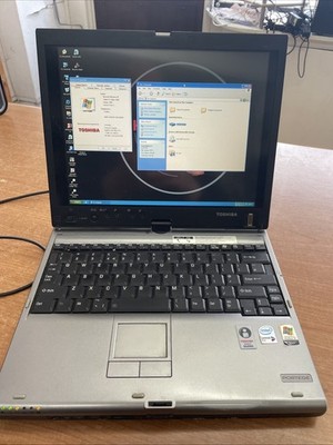 Toshiba Portege M400 Laptop Tablet PC Core 2 Duo 2GHz 1GB 500GB Win XP Retro