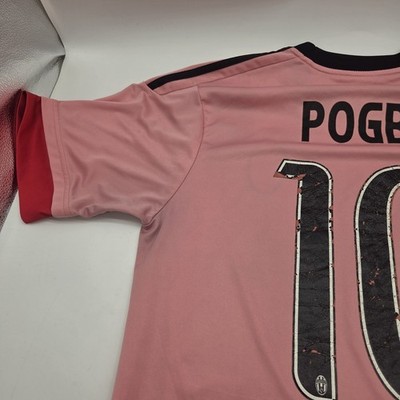 Paul Pogba Juventus #10 Pink Away Jersey 2015-2016 Adidas UCL