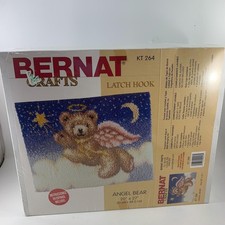 Vintage BERNAT CRAFTS Latch Rug Kit Angel Bear