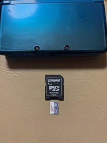 Nintendo 3DS Aqua Blue System w/ Pokemon Alpha Sapphire TESTED 64GB SD + Charger