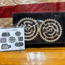 DOUBLE TROUBLE brain-teaser puzzle NWT gear maze Constantin logic gift USA wood