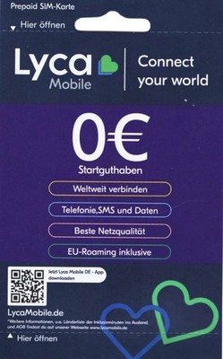 Prepaid Simkarte Lycamobile Lyca Prepaid SIM Karte