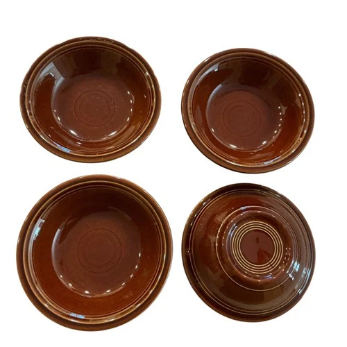 Vintage Fiestaware Sheffield Amberstone 5.25” Dessert Fruit Sauce Bowls Lot Of 4