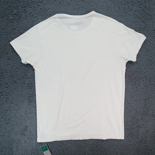 Emporio Armani Top T-shirt Men Large Cotton Slim Fit Short Sleeve, White - Picture 5 of 5