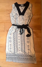 Anthropologie "HD in Paris Eventide" Dress Black & Cream Midi size 2 Beautiful!