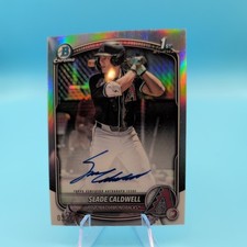 2025 Bowman - Chrome Prospect Autographs Slade Caldwell #CPA-SC Refractor /499 