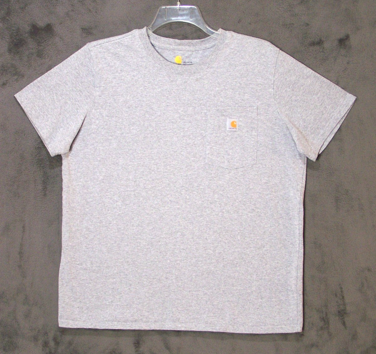 Carhartt Mens XL Gray Short Sleeve Work Shirt with Pocket