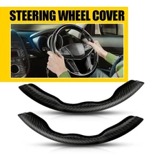 2x Car Non-Slip Steering Wheel Booster Cover Carbon Fiber Universal Accessories