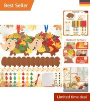 Herbst Bastelset FüR Kinder - Diy Igel Basteln Mit Selbstklebenden AhornbläTtern