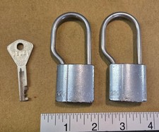 Abloy 220 model padlocks with 1 working key - qty. 2 for 1 price - Tested good
