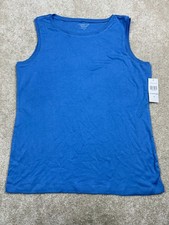 Coldwater Creek Women's Periwinkle Blue M Egyptian Cotton Tank Top