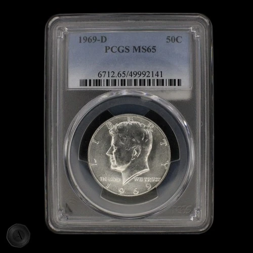 1969-D Kennedy Half Dollar MS65 PCGS Blue Label -E232