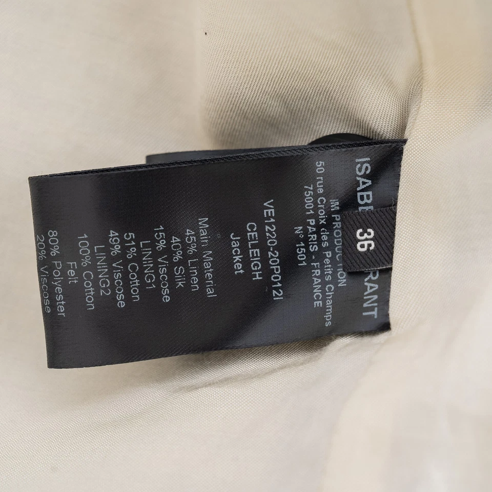 Conjunto de terno Isabel Marant peito duplo feminino multicolorido tamanho 36 - Imagem 4 de 4