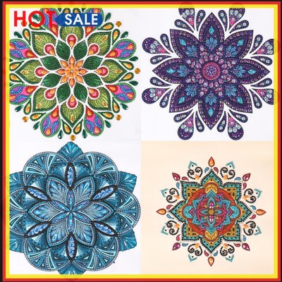 DIY Part Special Shape Diamond Painting Kit 5D Resin Mandala Rhinestone Drawing