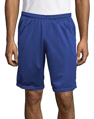 Hanes Sport Hombres Pantalones Cortos de Malla con Bolsillos Gimnasio Entrenamiento 9" Entrepierna Talla S-2XL 4 Colores
