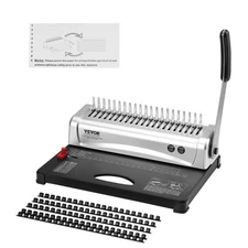 VEVOR Binding Machine Comb Binding Machine 21 Holes 100 PCS Binding Spines
