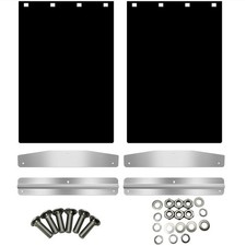 Pair Universal Heavy Duty 24"x 30" Mud Flaps w/24 Wide Mudflap Weights Pair Universal Heavy Duty 24"x 30" Mud Flaps w/24 Wide Mudflap Weights - Image 1