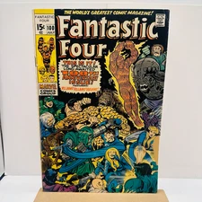 Fantastic Four #100 (Vol. 1 Marvel Comics 1970) Jack Kirby Vintage Cover Art VF+