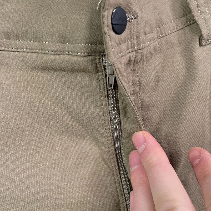 Pantalones Wrangler Para Hombres 34x30 Marrón Equipo Todo Terreno ATG Pierna Recta Elastizados Nylon Foto 3 de 4