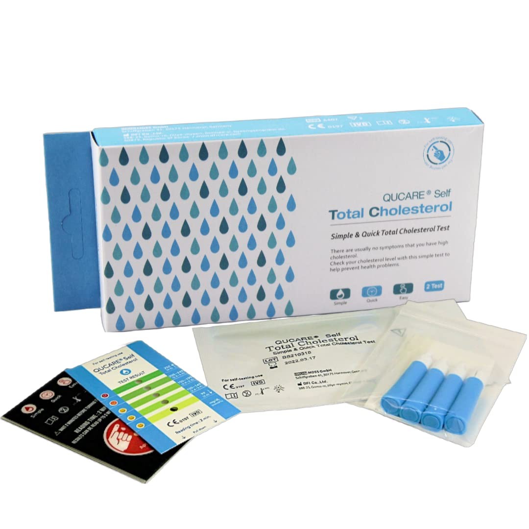 Total Cholesterol Test Quick and Simple | Qucare® | 2 Tests 1