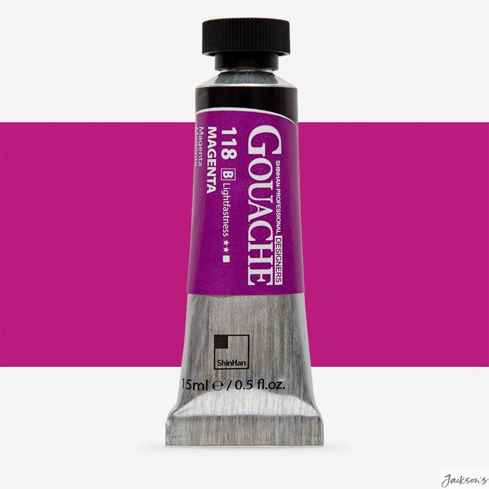 ShinHan Professional Designer Gouache Paint Tube 15ml Magenta For Artists