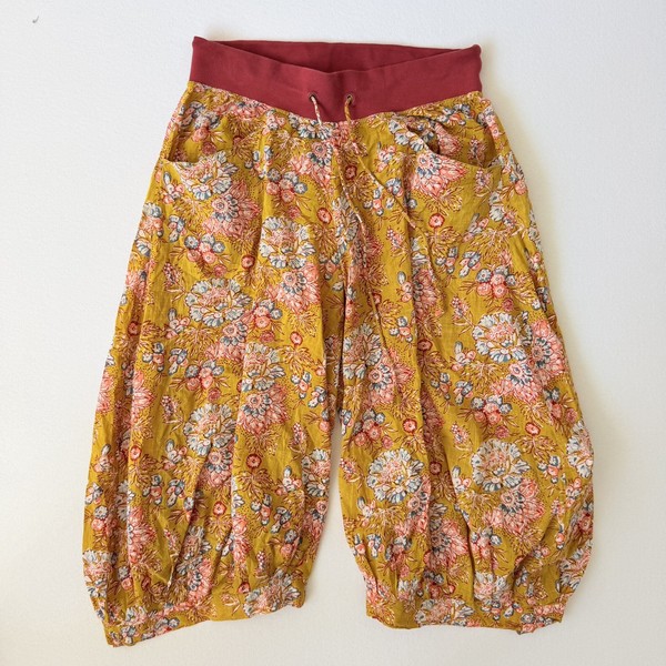 Boom Shankar Women’s Guru Pants Langenlook Wide Look Harem Boho Mustard Sz 10