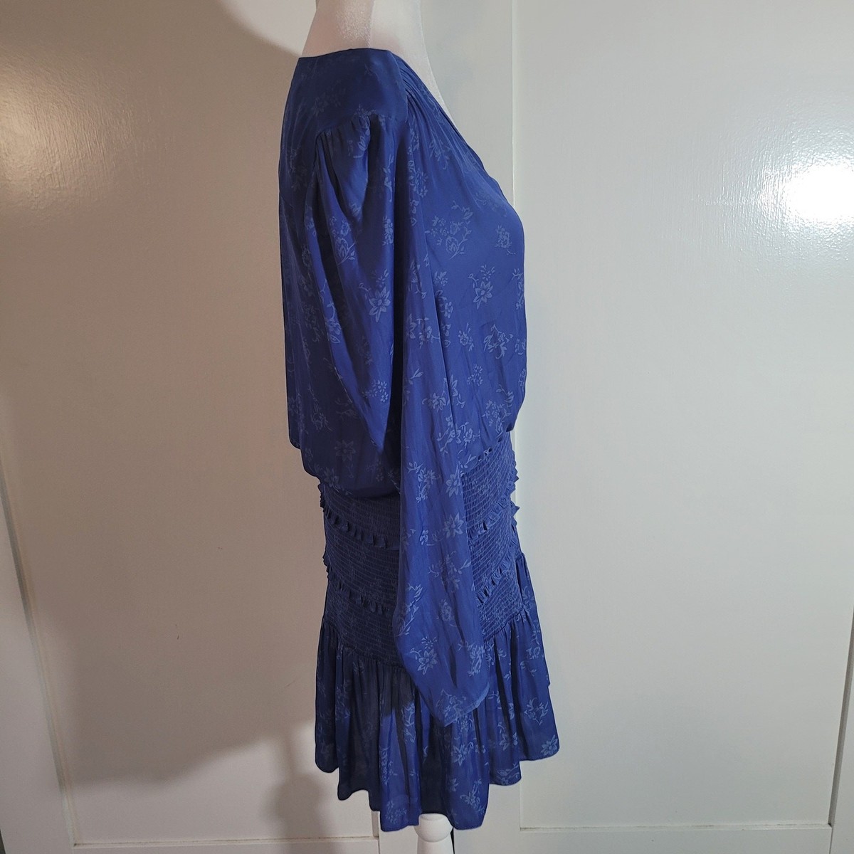 Blue Life Size M Clyde Dress Ultramarine Blue Floral Long Sleeve Mini Dress | eBay Blue Life Size M Clyde Dress Ultramarine Blue Floral Long Sleeve Mini Dress | eBay
