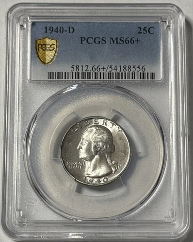 1940-D Washington Quarter MS66+ PCGS STELLAR Luster !!! Conditional RARITY !
