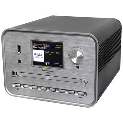 soundmaster CD-Player Silber Internetradio, DAB+, WLAN, USB, Inkl. Lautsprechern