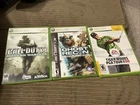 Microsoft Xbox 360 Games, Lot Of 3, Call Of Duty 4, Ghost Recon, Tiger Woods 09
