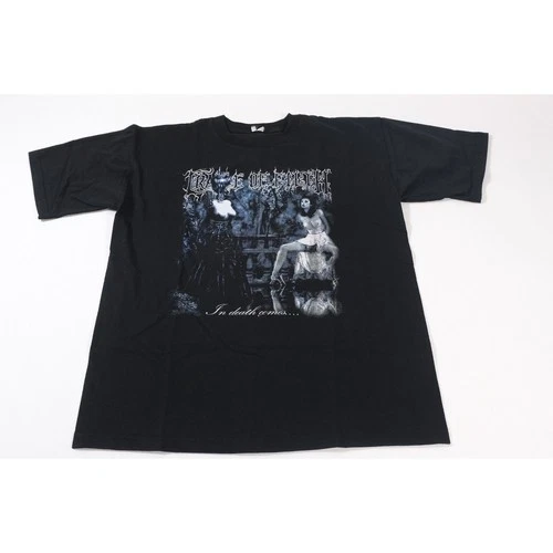 Cradle Of Filth T-Shirt Men L Black In Death Comes Y2K Vinta Vintage vintage concert t-shirt, vintage, single stitch, B+ condition