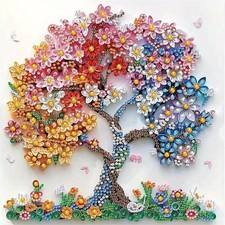 5D Diamond Art Kits for Adults Beginner,Colorful Tree Diamond Painting Kits