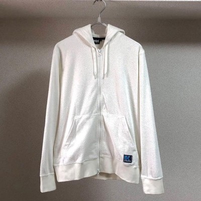 Helly Hansen HH Pile Zip Up Parka White M Used Lightweight Hoodie