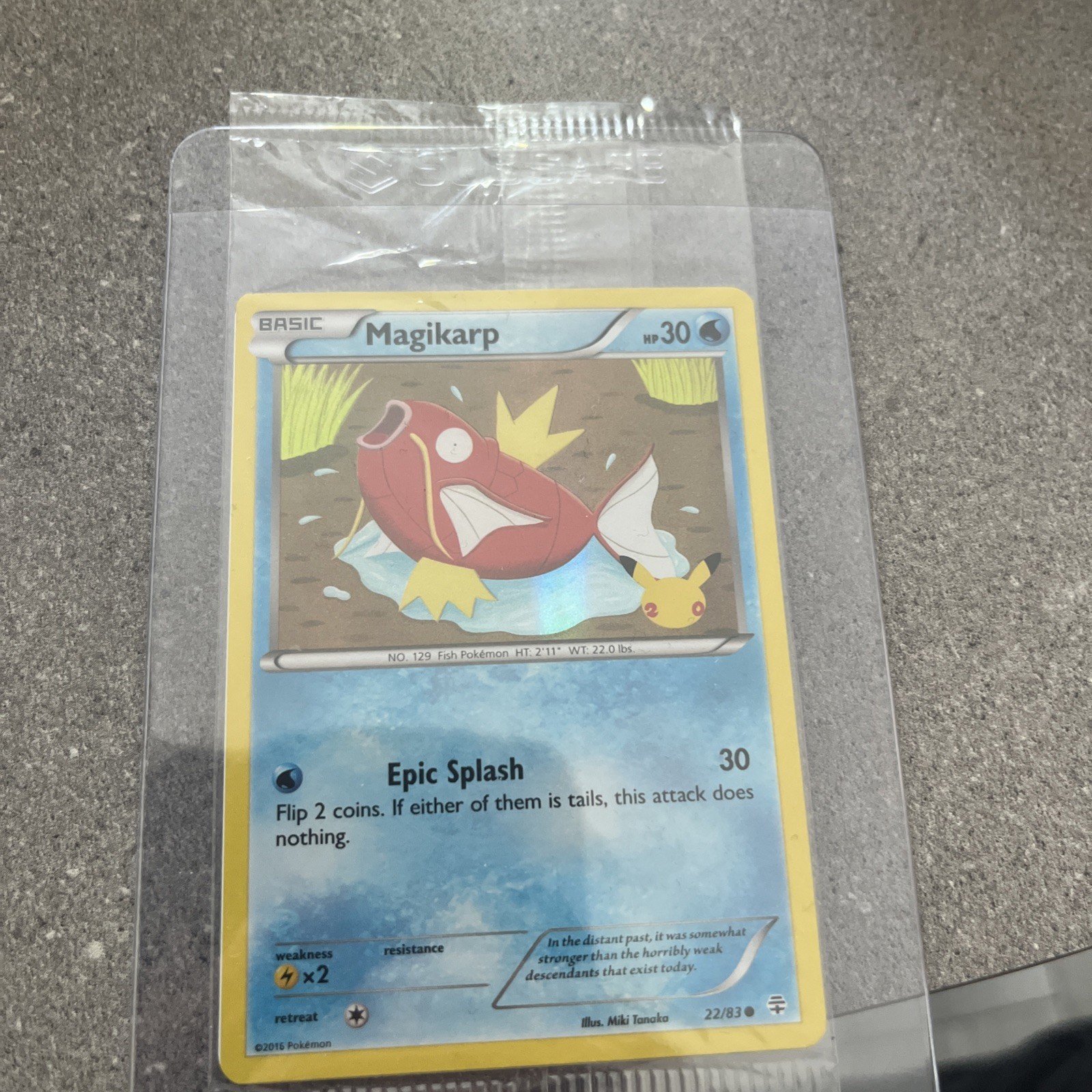 Sealed Magikarp 22/83 Reverse Holo | Pokemon Generations 20th Anniversary Promo