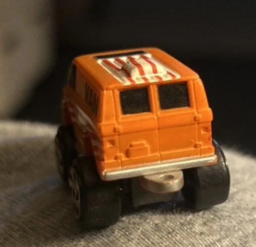 Vintage Micro Machines Vintage Galoob 1990 Big Van Chevy Orange Truck - Image 4 of 4