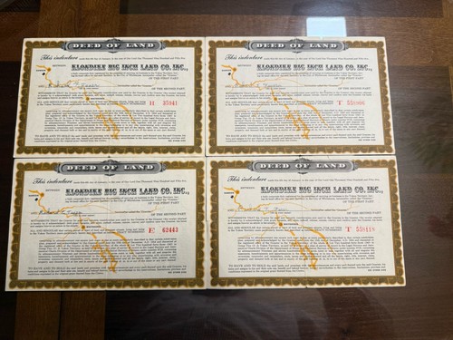 (4) 1955 Klondike Big Inch Land Deed Co | Dawson Yukon Territory ALASKA