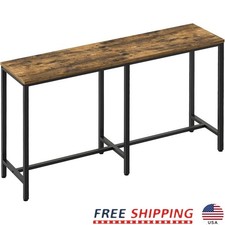 Industrial High Top Bar Table W/ Footrest Adjustable Feet Easy Assembly New