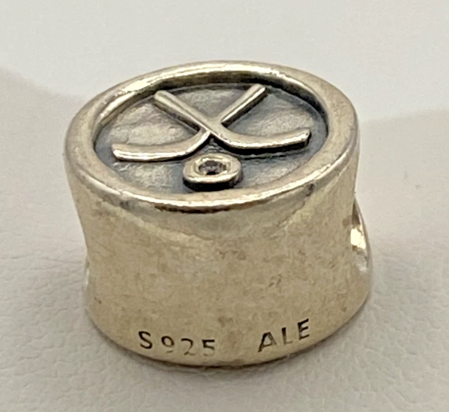 Pandora CZ Sterling Silver Authentic ALE Signed Hockey Charm 791203CZ NOS 3.6g - Image 2 of 4